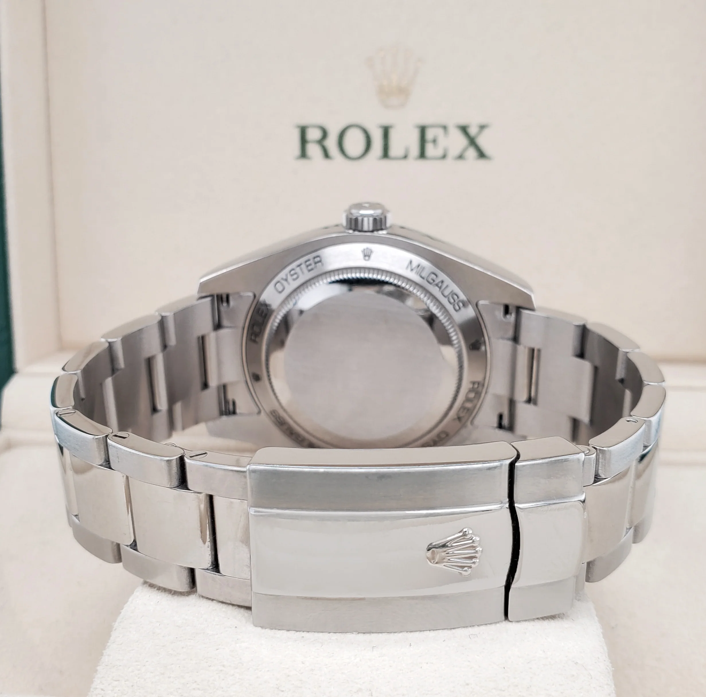 Rolex Milgauss 40mm 116400 Black Dial Stainless Steel Watch Box Papers - Image 5