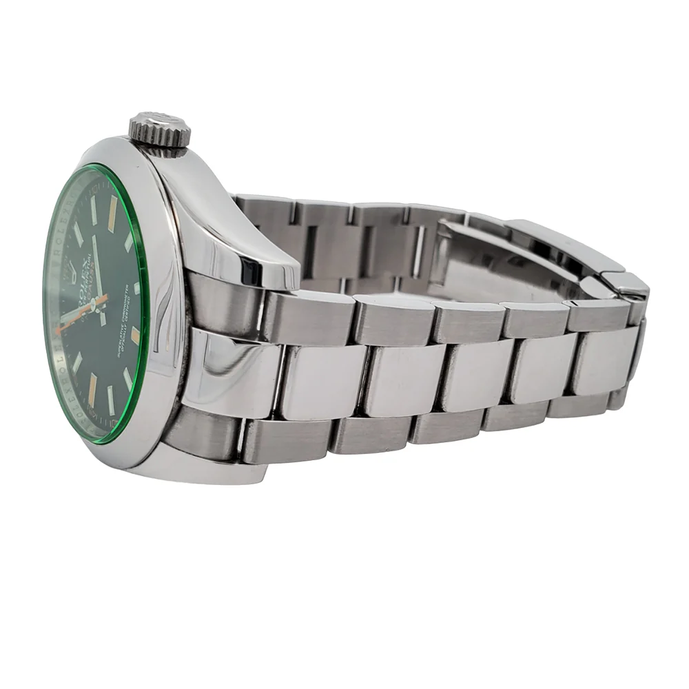 Rolex Milgauss 40mm Black Dial 116400GV Green Crystal Steel Watch Box Papers - Image 5