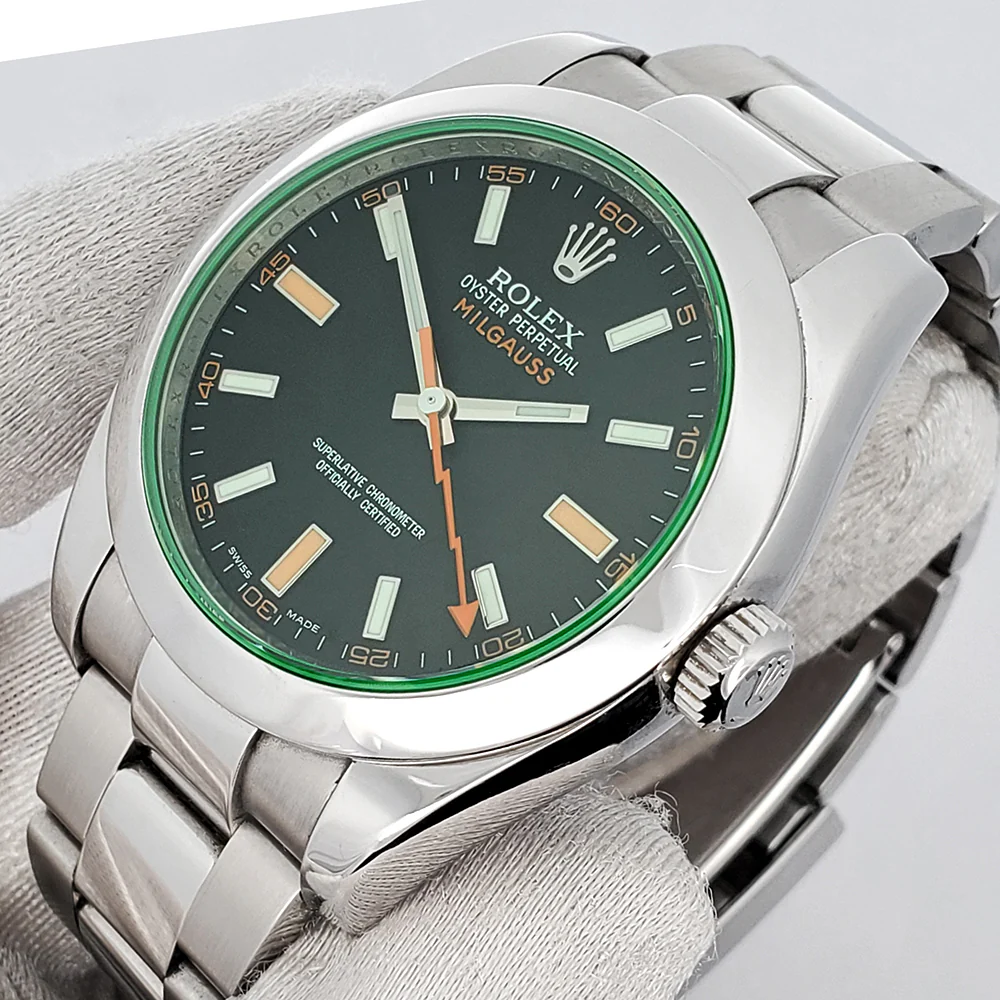 Rolex Milgauss 40mm Black Stick Dial Steel Watch 116400GV Box Papers - Image 2