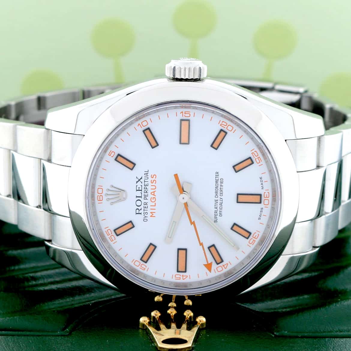 Rolex Milgauss White Dial 40mm Automatic Stainless Steel Mens Watch 116400 - Image 2