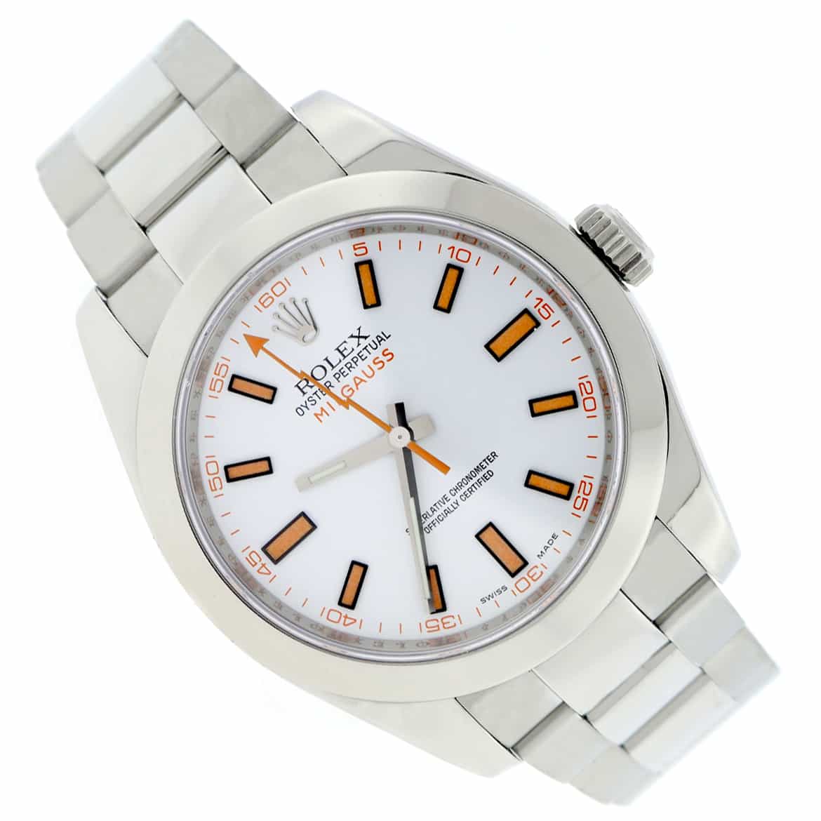 Rolex Milgauss White Dial 40mm Automatic Stainless Steel Mens Watch 116400 - Image 4