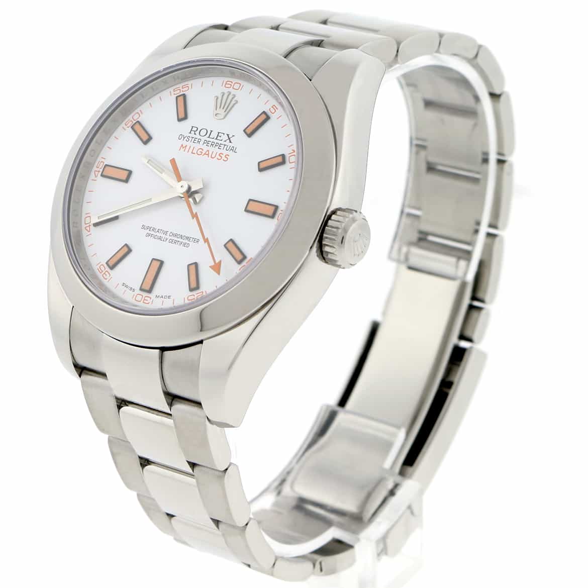 Rolex Milgauss White Dial 40mm Automatic Stainless Steel Mens Watch 116400 - Image 5