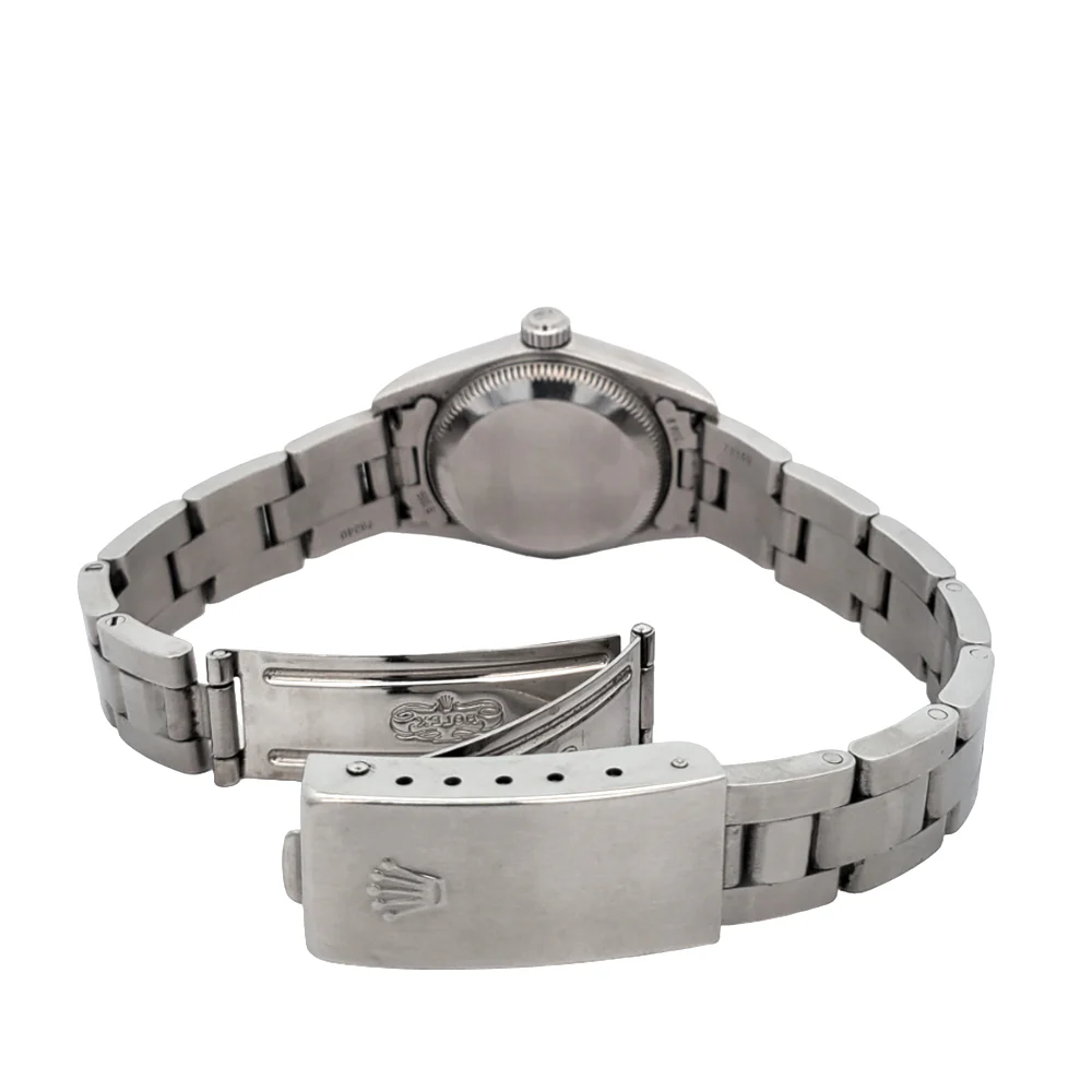 Rolex Oyster Perpetual 25mm Salmon Arabic Steel Oyster Watch 76080 - Image 5