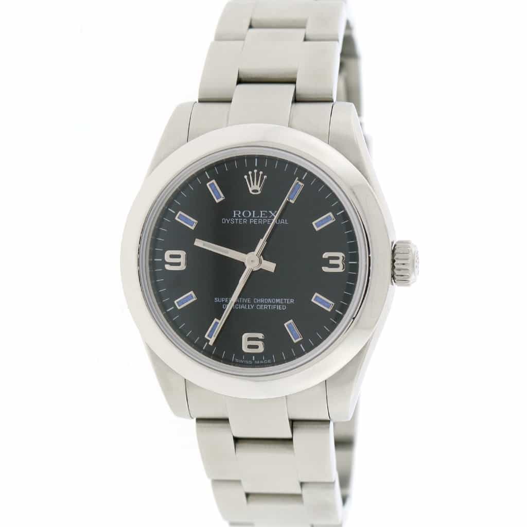 Rolex Oyster Perpetual 31MM Black Dial Automatic Stainless Steel Oyster Watch 177200