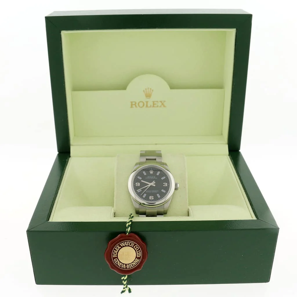 Rolex Oyster Perpetual 31MM Black Dial Automatic Stainless Steel Oyster Watch 177200 - Image 3