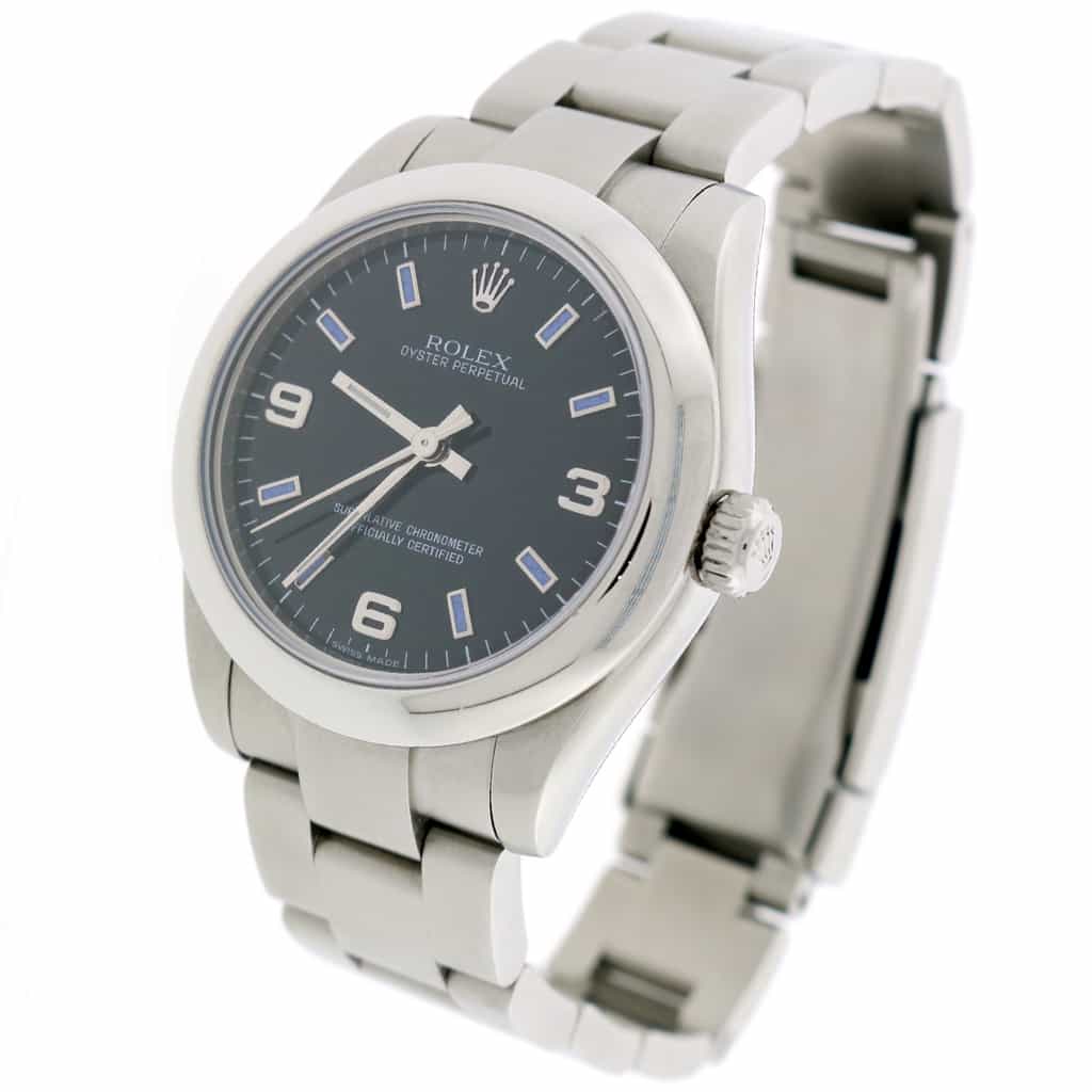 Rolex Oyster Perpetual 31MM Black Dial Automatic Stainless Steel Oyster Watch 177200 - Image 4