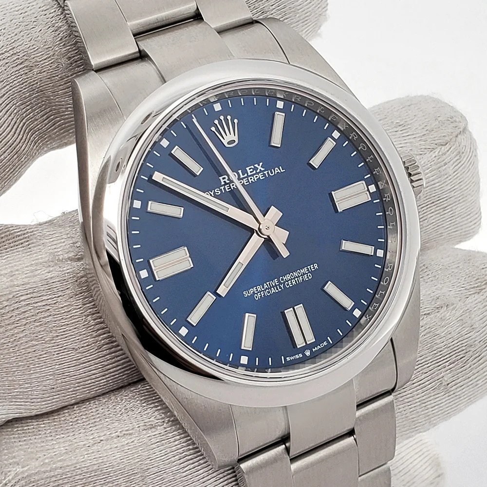 Rolex Oyster Perpetual 41mm 124300 Blue Steel Oyster Watch Box Papers - Image 3
