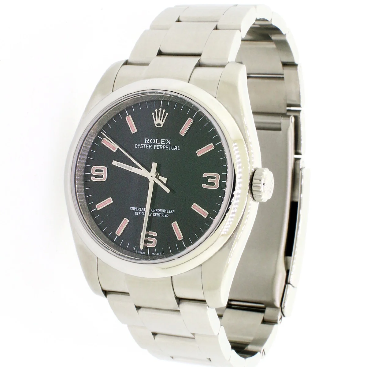 Rolex Oyster Perpetual Black Dial 36mm Steel Mens Oyster Watch 116000 Box Papers - Image 2
