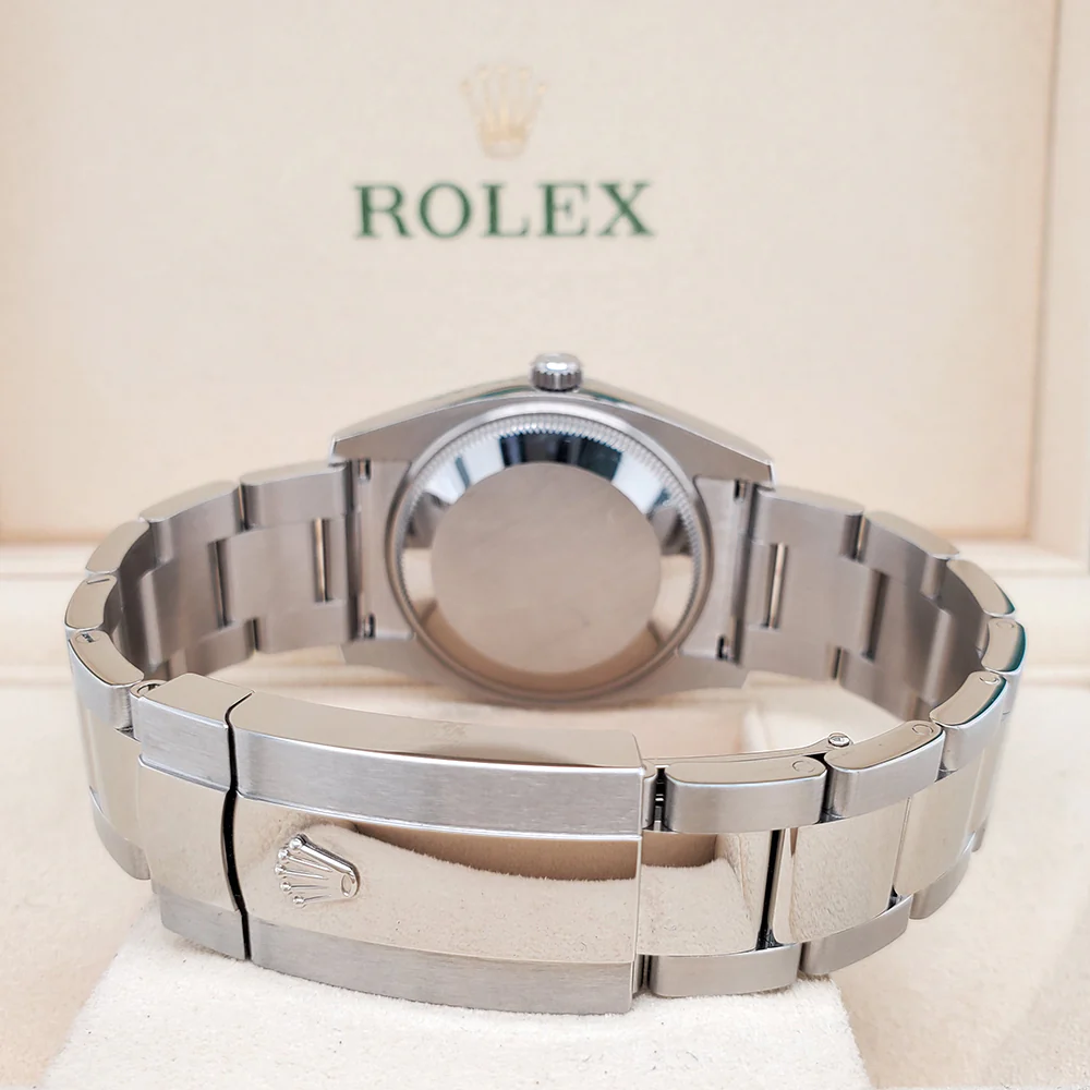 Rolex Oyster Perpetual Date 34mm 115200 Silver Dial Stainless Steel Oyster Watch 2021 Box Papers - Image 4