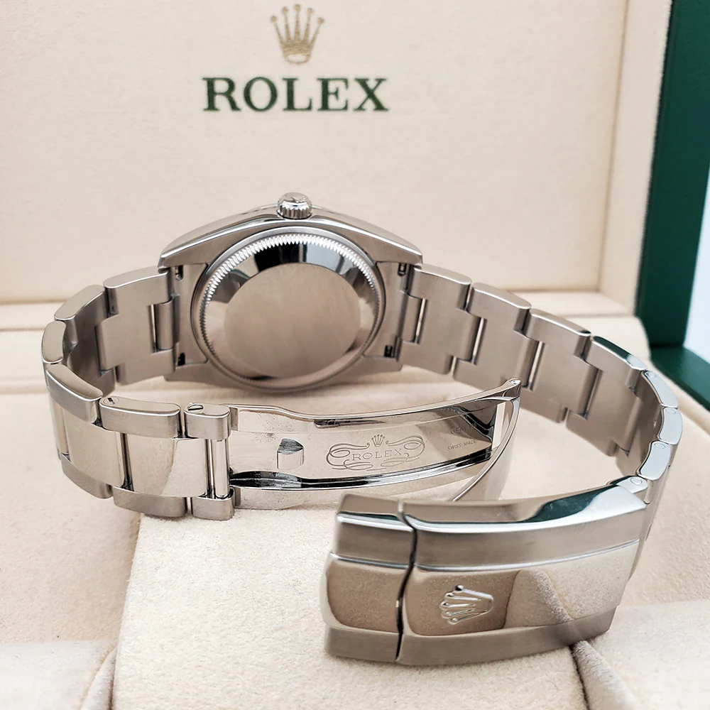 Rolex Oyster Perpetual Date 34mm 115200 White Steel Oyster Watch - Image 6