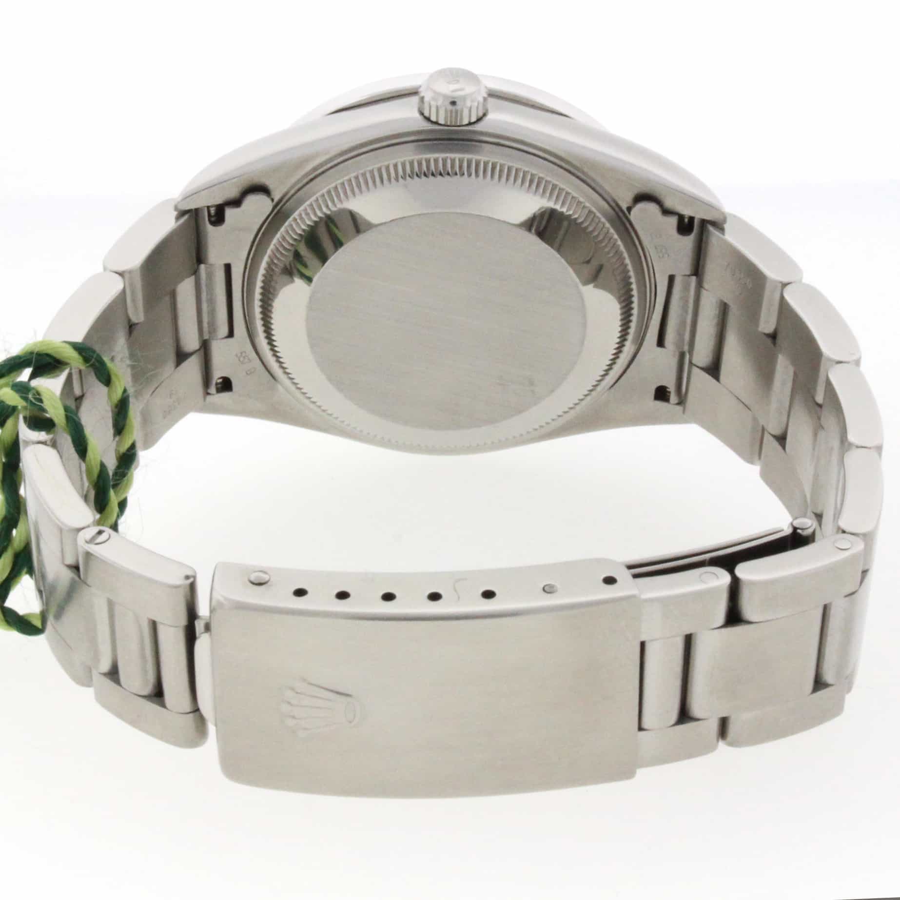 Rolex Oyster Perpetual Date 34MM Stainless Steel with Diamond Bezel Watch 15200 - Image 7