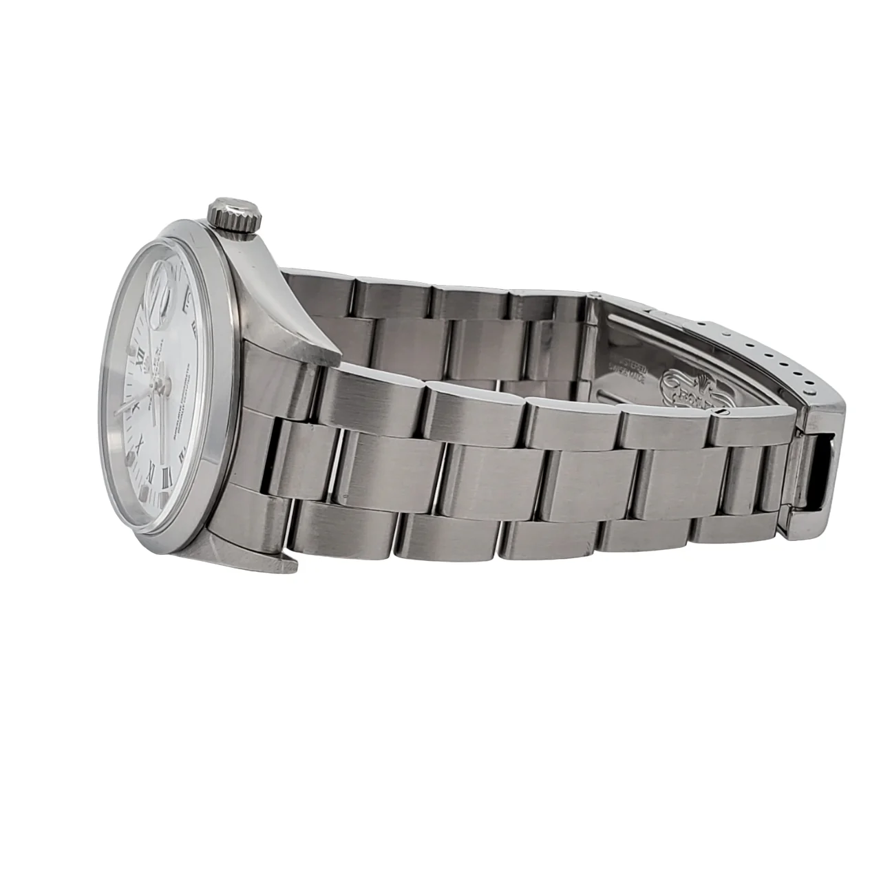 Rolex Oyster Perpetual Date 34mm Stainless Steel Smooth Bezel Watch 15200 - Image 5