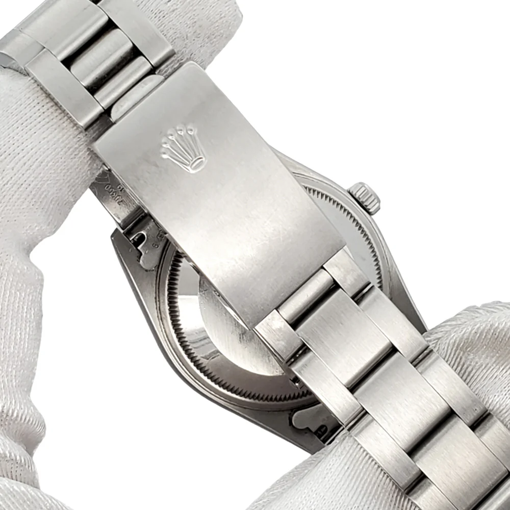 Rolex Oyster Perpetual Date 34mm Stainless Steel Smooth Bezel Watch 15200 - Image 4