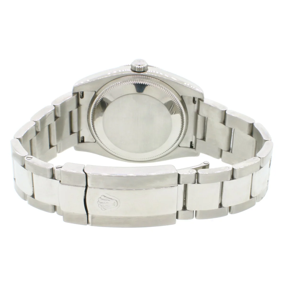 Rolex Oyster Perpetual Date 34mm Stainless with White gold Bezel Rolex White Diamond Dial Automatic Watch 115234 - Image 5