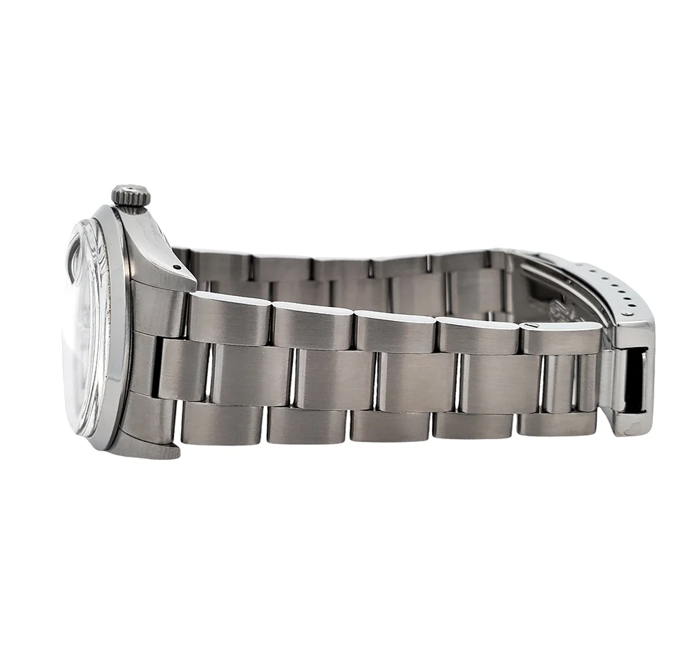 Rolex Oyster Perpetual Date 34mm White Roman Steel Oyster 15000 Watch Box Papers - Image 4