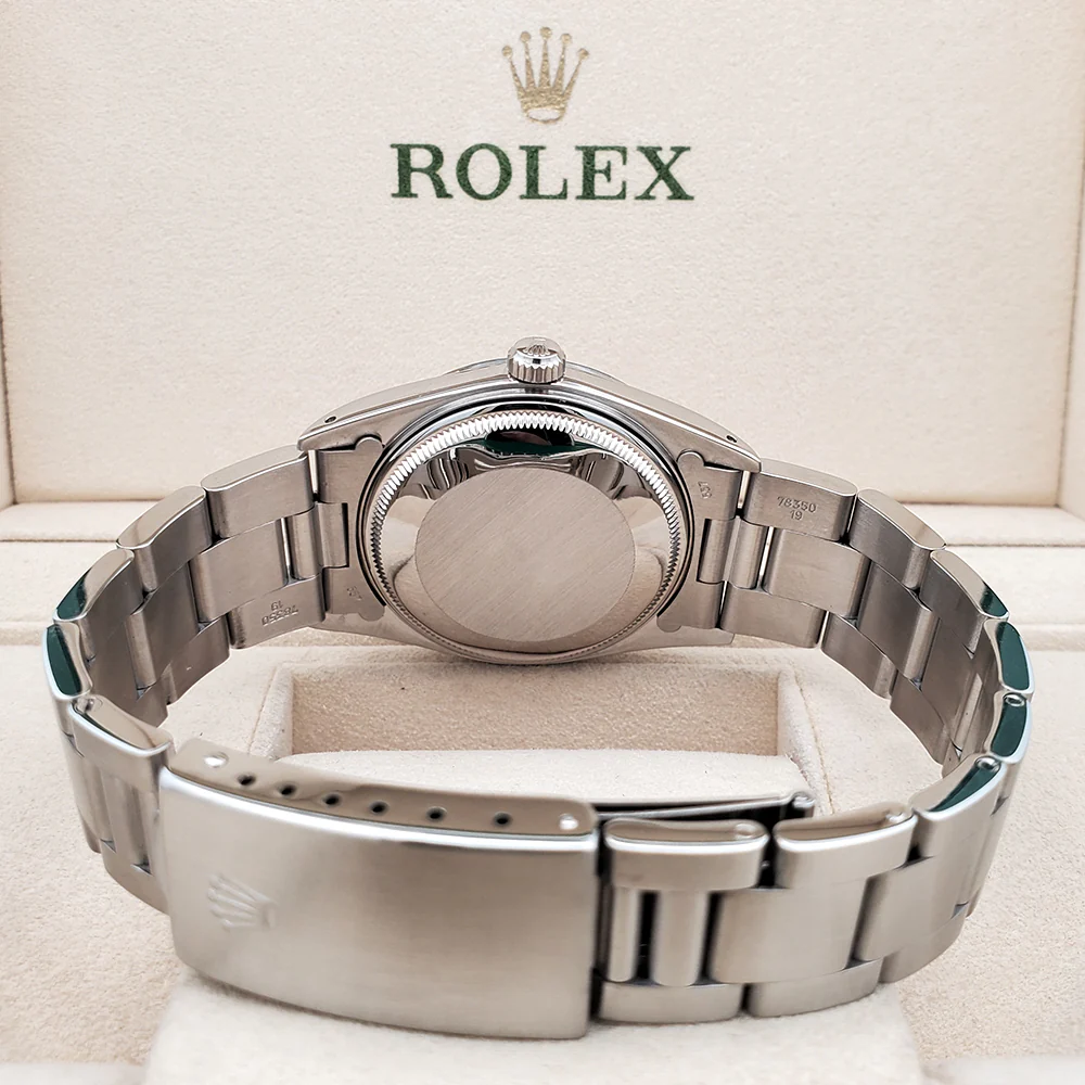 Rolex Oyster Perpetual Date 34mm White Roman Steel Oyster 15000 Watch Box Papers - Image 5