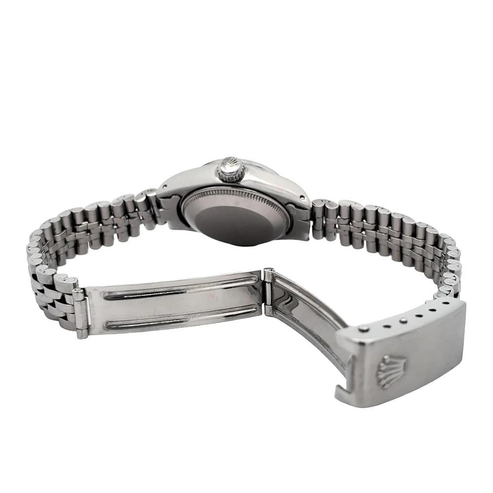 Rolex Oyster Perpetual Lady Date 26mm 6916 Silver Dial Steel Jubilee Watch - Image 6