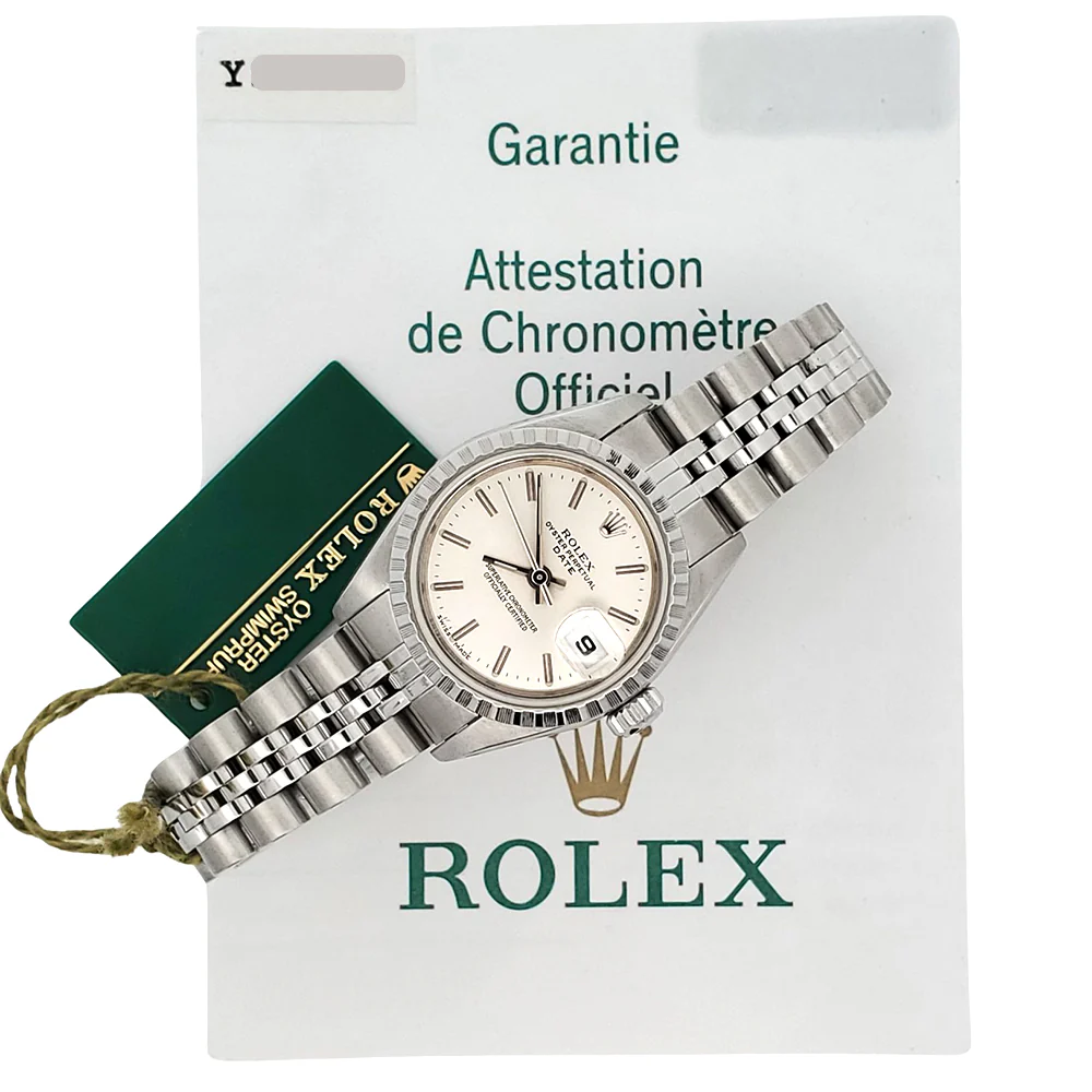 Rolex Oyster Perpetual Lady Date 26mm 79240 Silver Dial Stainless Steel Watch Box Papers - Image 2