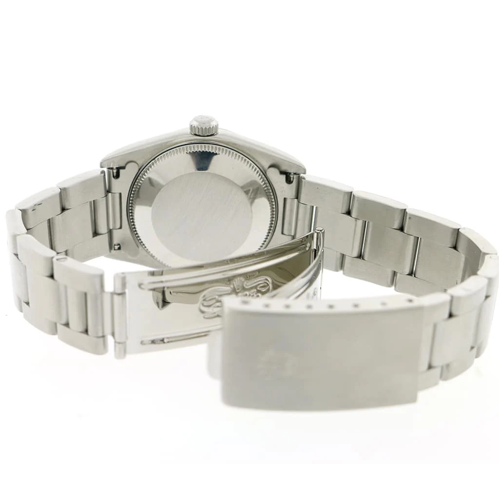 Rolex Oyster Perpetual Original Salmon Stick Dial 31mm Automatic Stainless Steel Watch w/Diamond Bezel 77080 - Image 9