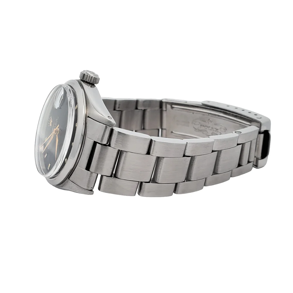 Rolex OysterDate Precision Sword Hands Black Dial 31mm Stainless Steel Watch 6466 - Image 4