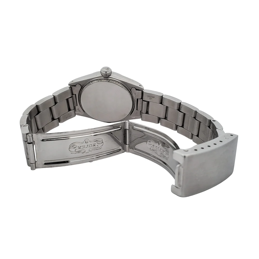 Rolex OysterDate Precision Sword Hands Black Dial 31mm Stainless Steel Watch 6466 - Image 6