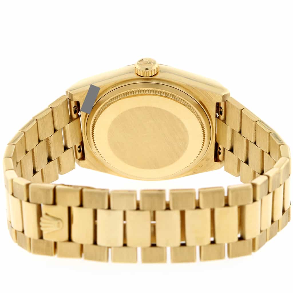 Rolex Oysterquartz President Day-Date 18K Yellow Gold Wood Dial 36MM Mens Watch 19018 - Image 5
