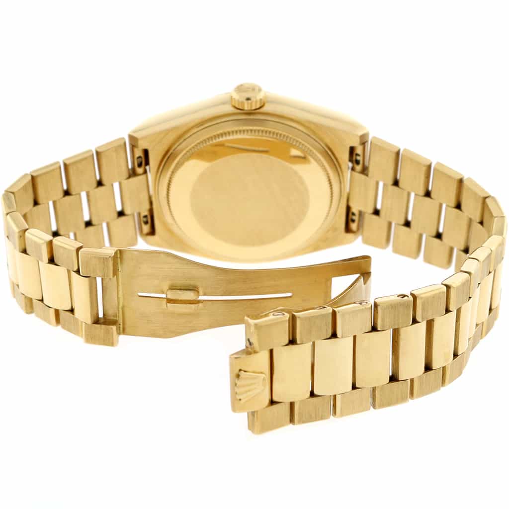 Rolex Oysterquartz President Day-Date 18K Yellow Gold Wood Dial 36MM Mens Watch 19018 - Image 6