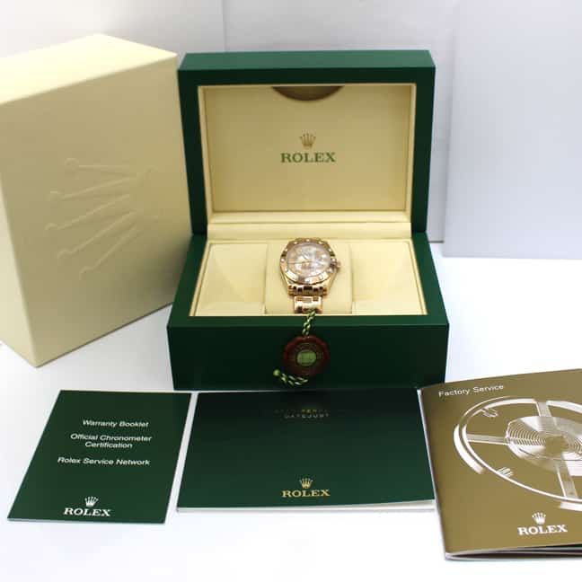 Rolex Pearlmaster 18K Everose Gold Original Diamond Bezel & Goldust Dream Dial 34MM Watch 81315 - Image 3