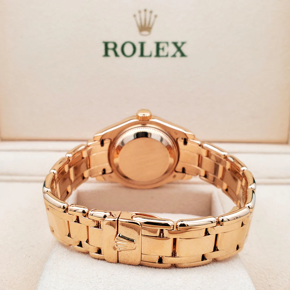 Rolex Pearlmaster Factory Champagne Diamond Dial/Bezel Yellow Gold 29mm Lady-Datejust Watch 69318 - Image 5