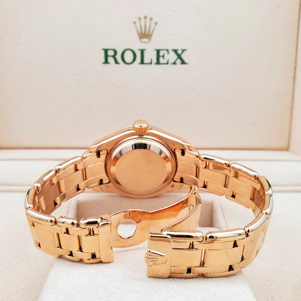 Rolex Pearlmaster Factory Champagne Diamond Dial/Bezel Yellow Gold 29mm Lady-Datejust Watch 69318 - Image 6