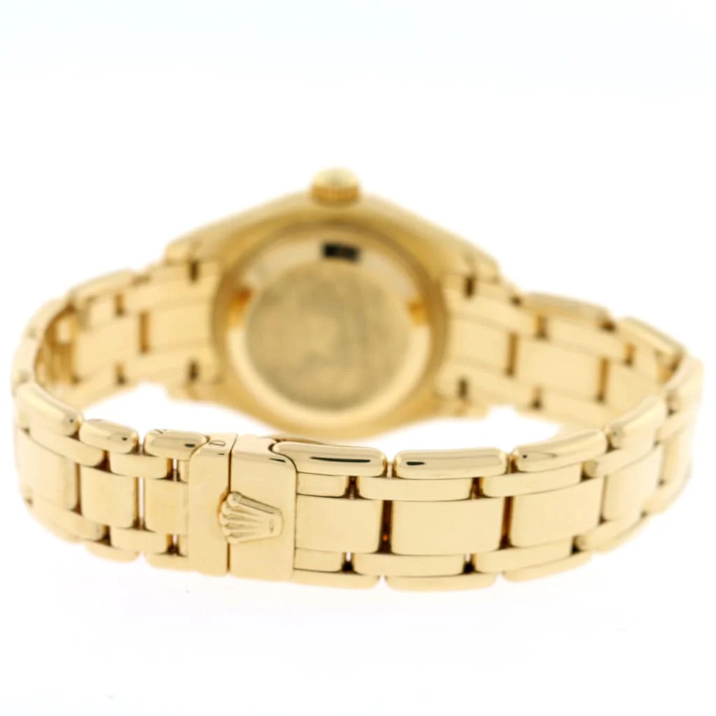 Rolex Pearlmaster Masterpiece Ladies Yellow Gold Original Diamond Dial & 32 Diamond Bezel 29MM Automatic Watch 69298 - Image 8