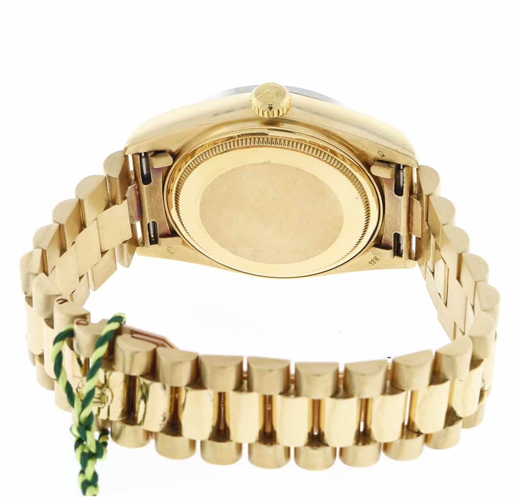 Rolex President 18K Yellow Gold Factory Diamond Bezel & Dial 36MM Watch 18048 - Image 9