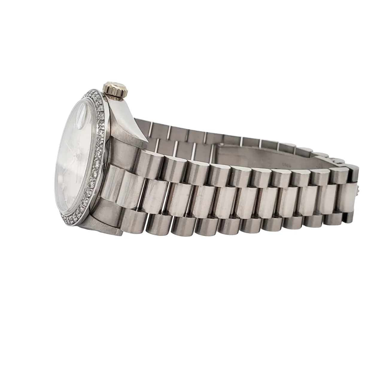 Rolex President 31mm Factory Silver Diamond Dial White Gold Watch 68279 - Image 3