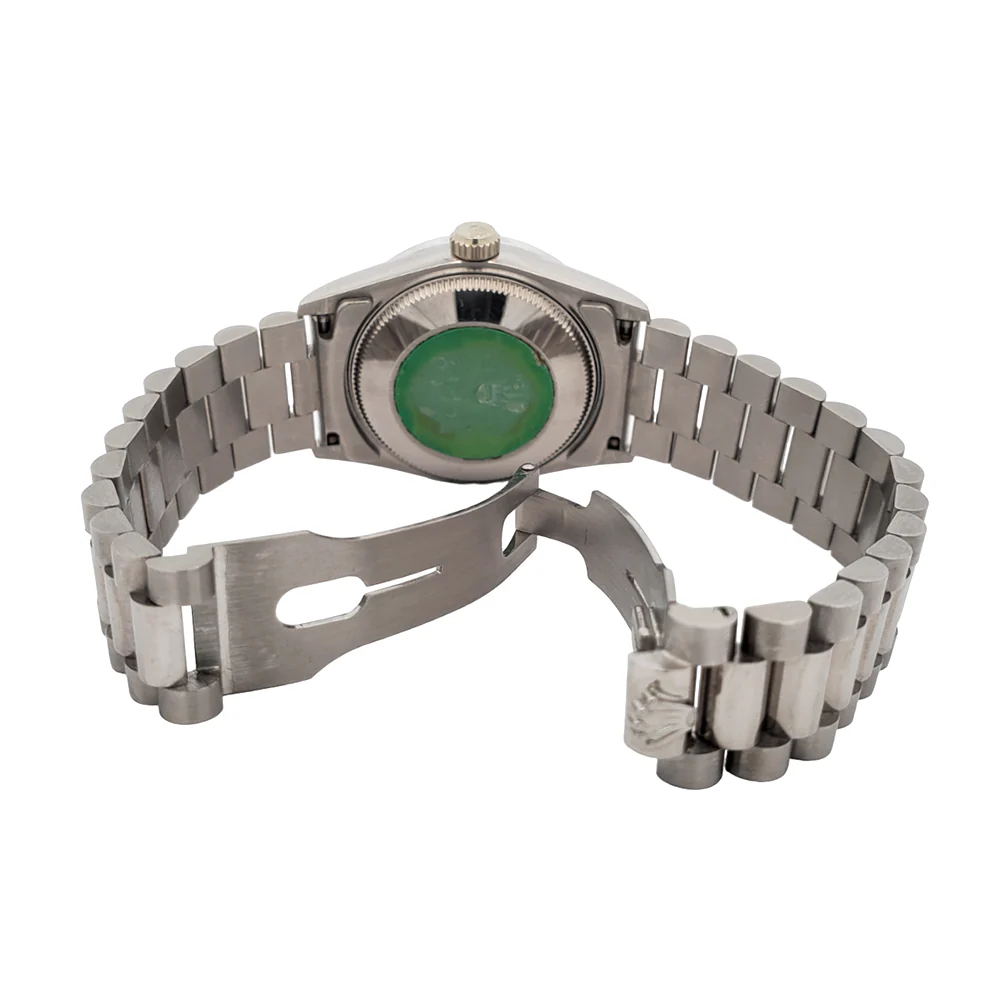 Rolex President 31mm Factory Silver Diamond Dial White Gold Watch 68279 - Image 5