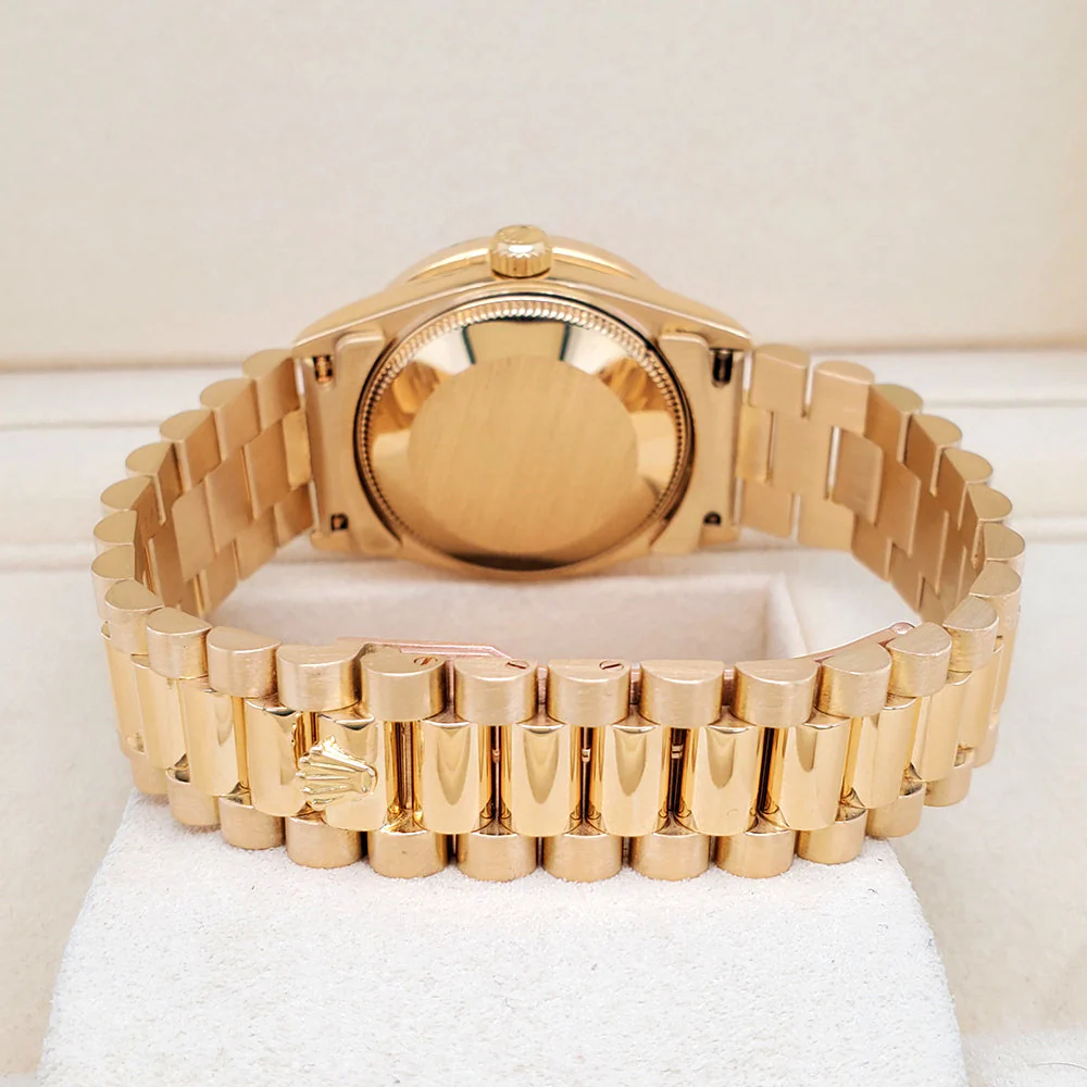 Rolex President 31mm Watch w/Custom 2.3CT Diamond Bezel/Lugs/White MOP Dial Box/Apr - Image 3