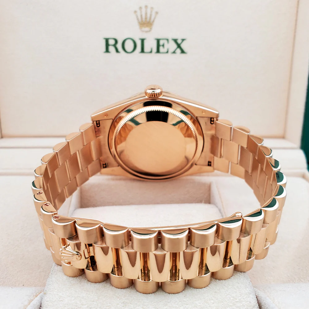 Rolex President Champagne Wave Day-Date 18K Yellow Gold Dial 36MM Watch 118208 Box Papers - Image 5