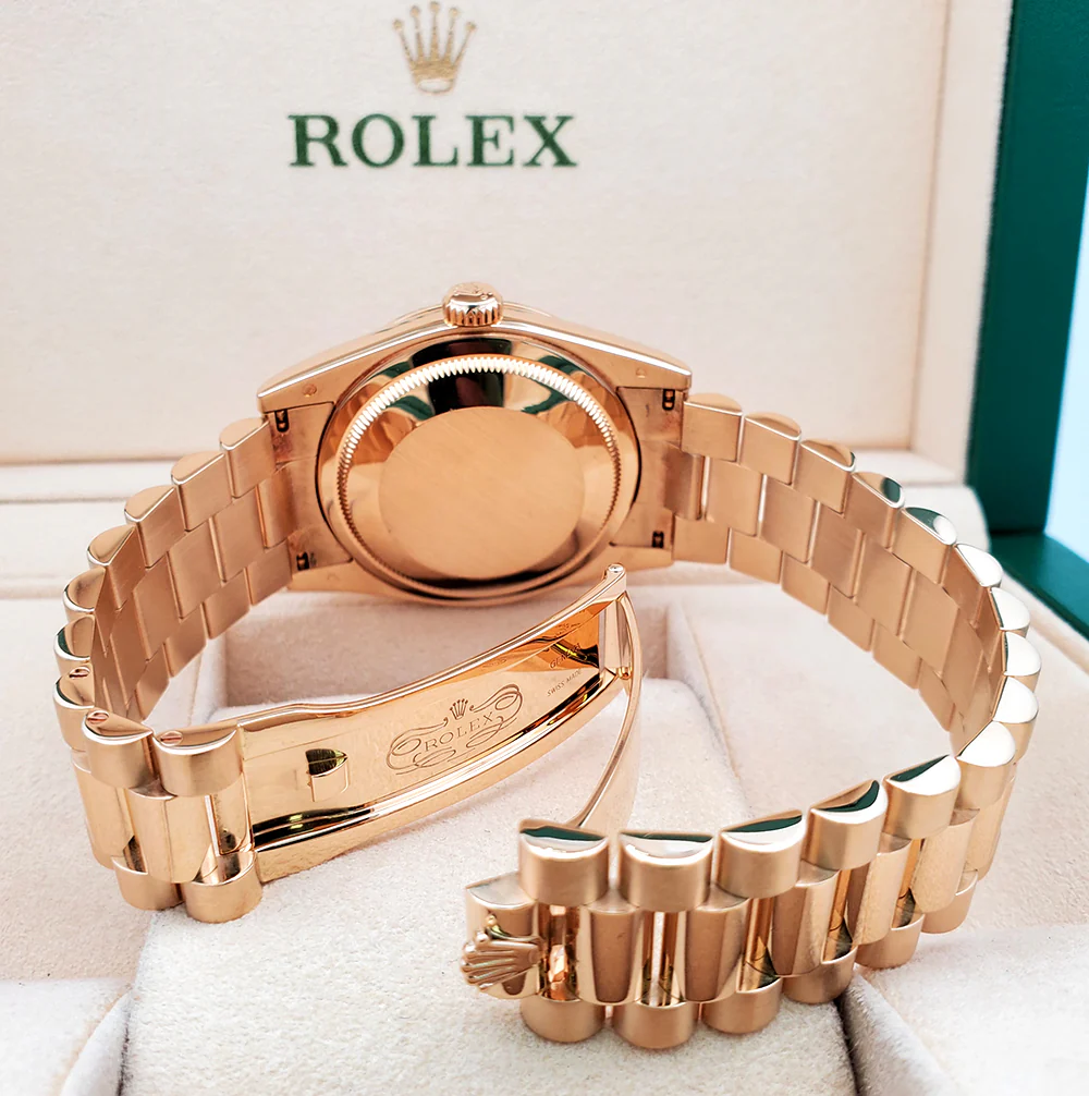 Rolex President Champagne Wave Day-Date 18K Yellow Gold Dial 36MM Watch 118208 Box Papers - Image 6