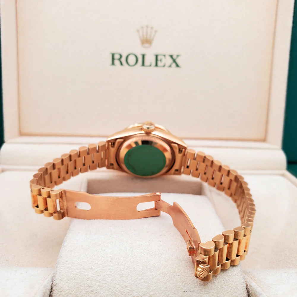 Rolex President Datejust 26mm Factory Champagne Diamond Dial Yellow Gold Watch 69178 - Image 7
