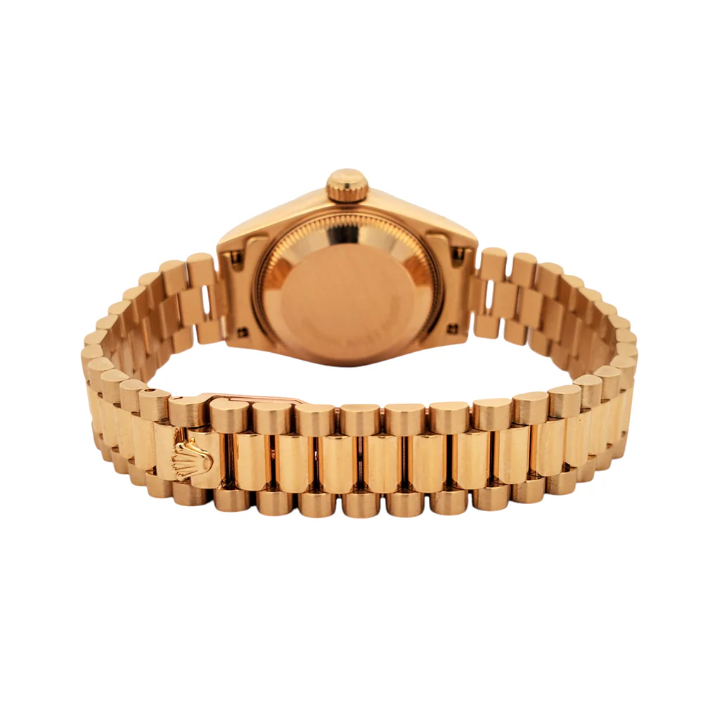 Rolex President Datejust 26mm Factory Champagne Diamond Dial Yellow Gold Watch 69178 - Image 4