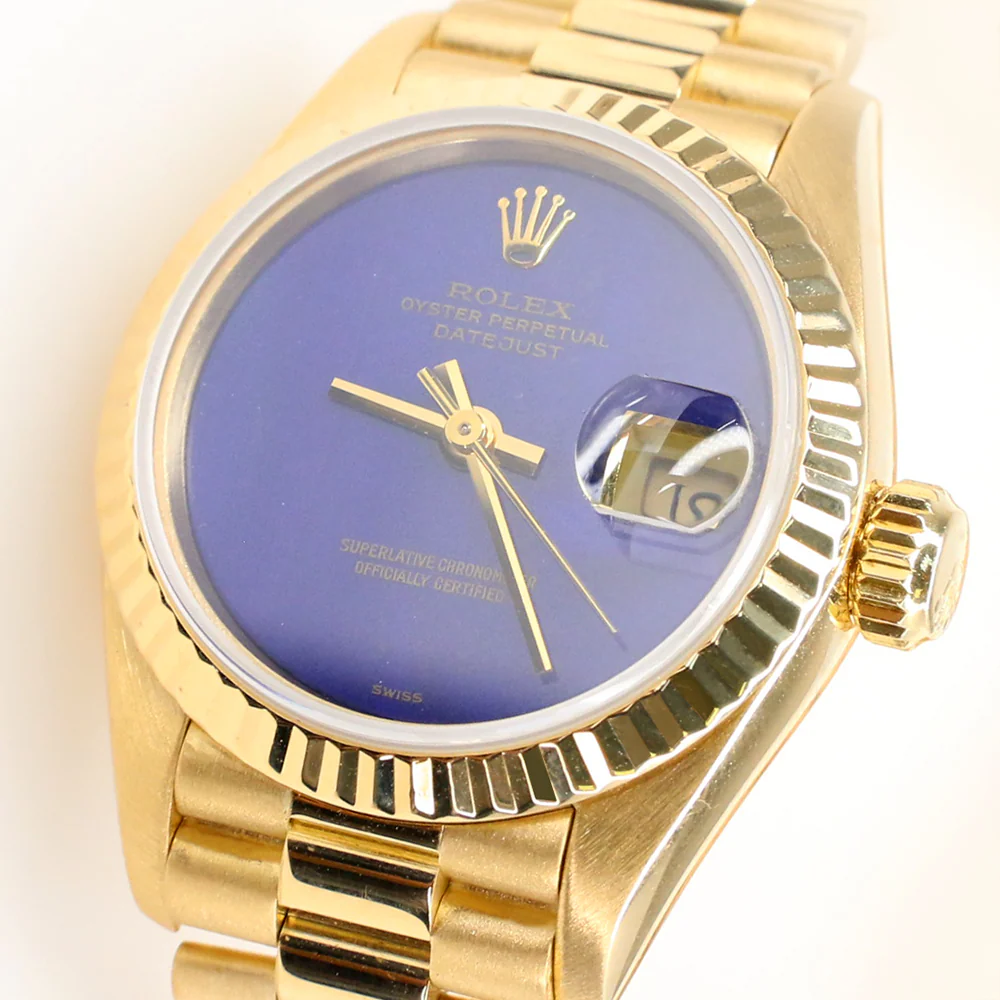 Rolex President Datejust 26MM Blue Lapis Lazuli Dial Yellow Gold Watch - Image 3