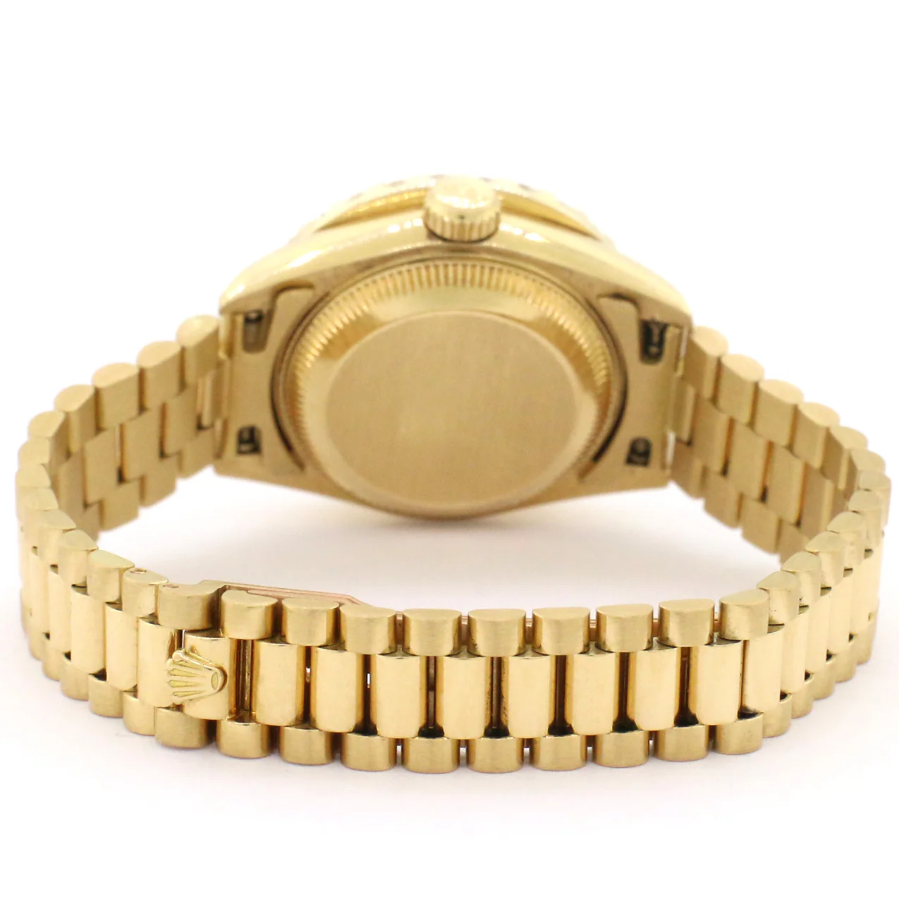 Rolex President Datejust 26mm Yellow Gold Watch with 2CT Diamond Bezel/White MOP Diamond Dial - Image 5