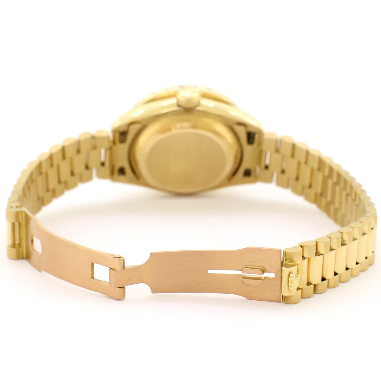 Rolex President Datejust 26mm Yellow Gold Watch with 2CT Diamond Bezel/White MOP Diamond Dial - Image 6