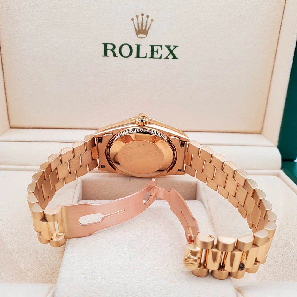 Rolex President Datejust 31mm 68278 Champagne Arabic Dial Yellow Gold Watch - Image 6