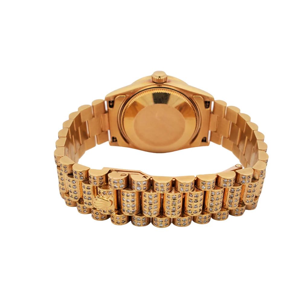 Rolex President Datejust 31mm 68278 Full Pave Diamond Dial/Bezel/Case/Bracelet Yellow Gold Watch - Image 4