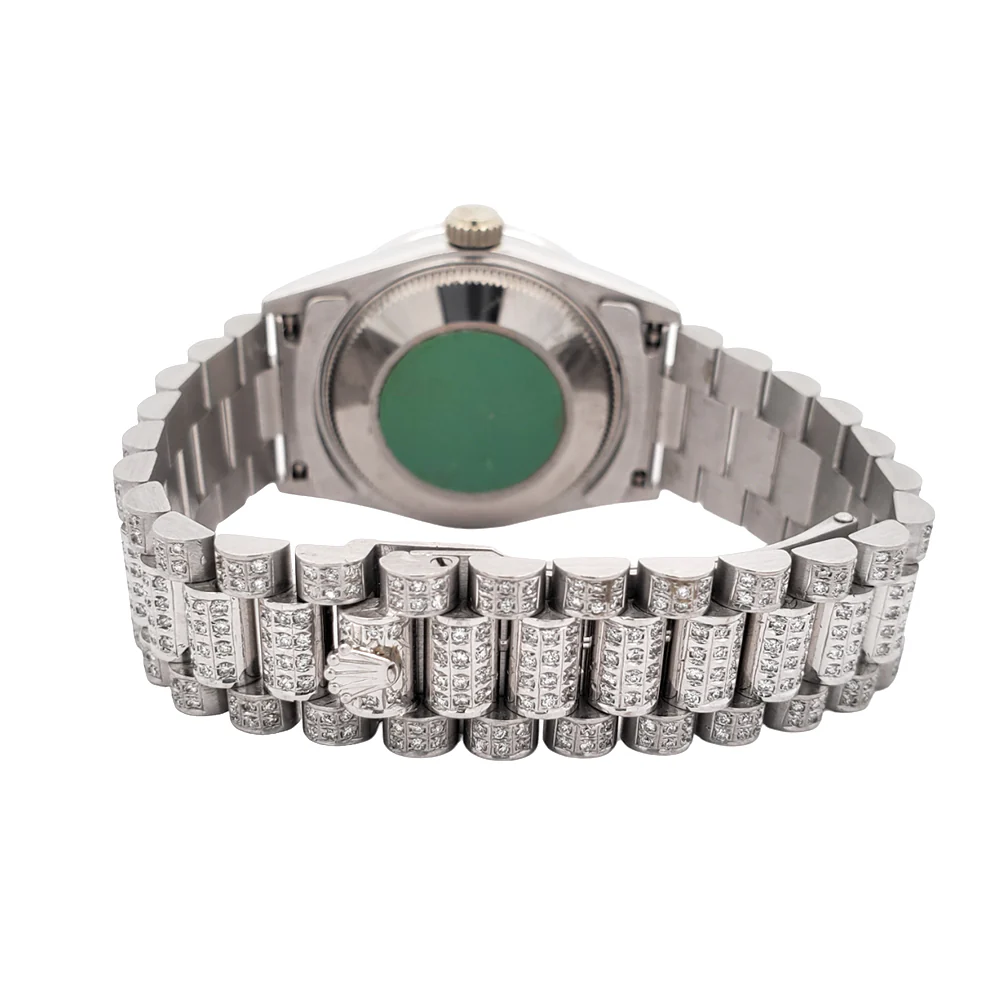 Rolex President Datejust 31mm 68279 Full Pave Diamond Dial/Bezel/Case/Bracelet White Gold Watch - Image 4