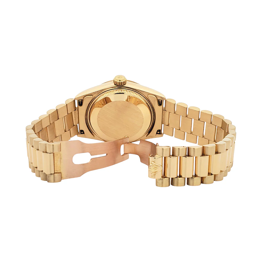 Rolex President Datejust 31mm Champagne Index Dial Yellow Gold Watch 68278 - Image 8