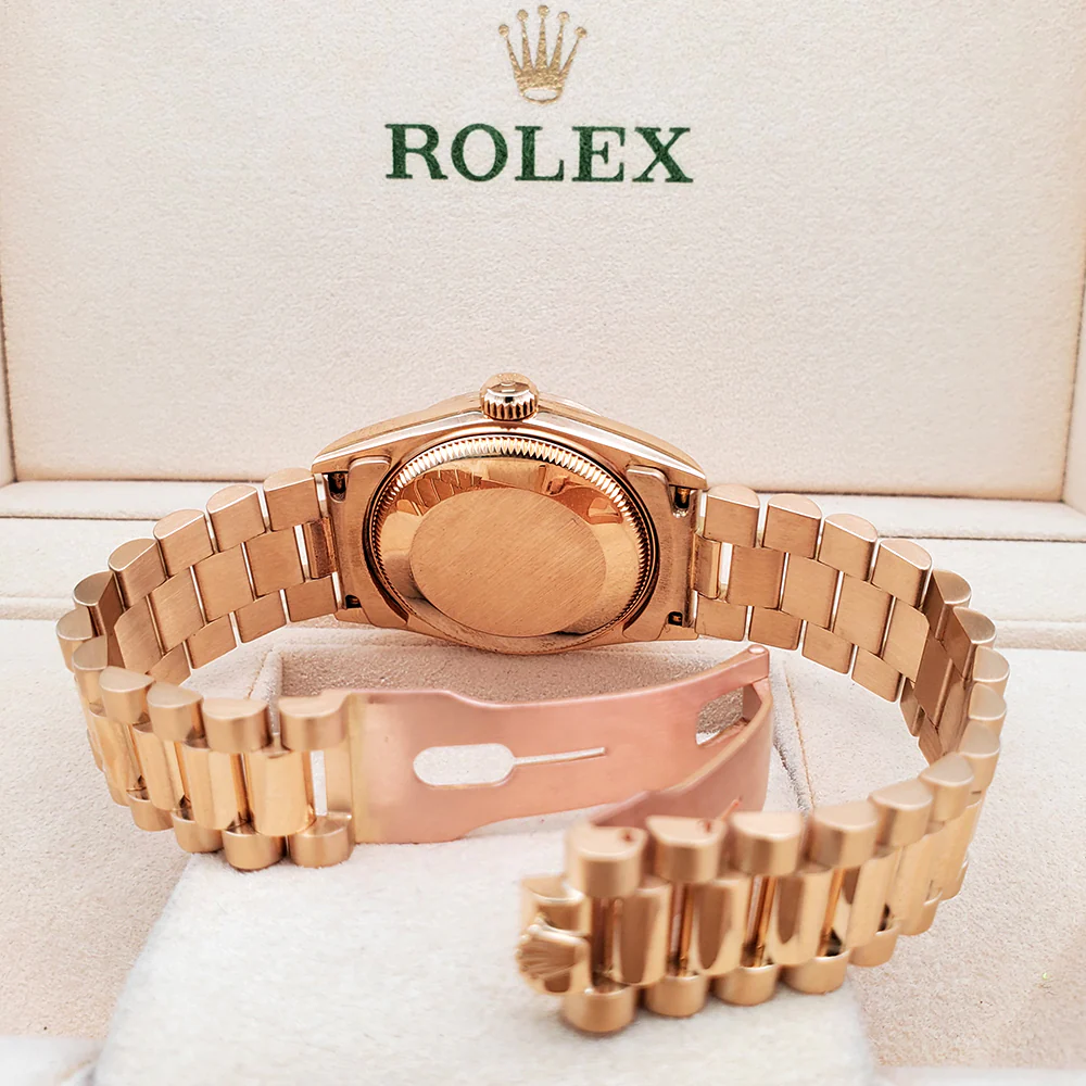 Rolex President Datejust 31mm Champagne Index Yellow Gold Watch 68278 - Image 6