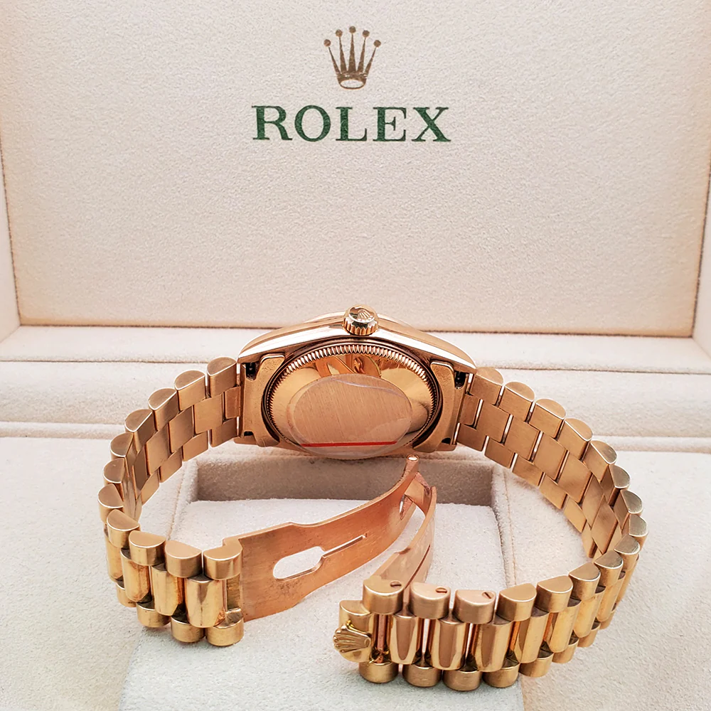 Rolex President Datejust 31mm Champagne Stick Dial Yellow Gold Watch 68278 Box Papers - Image 7