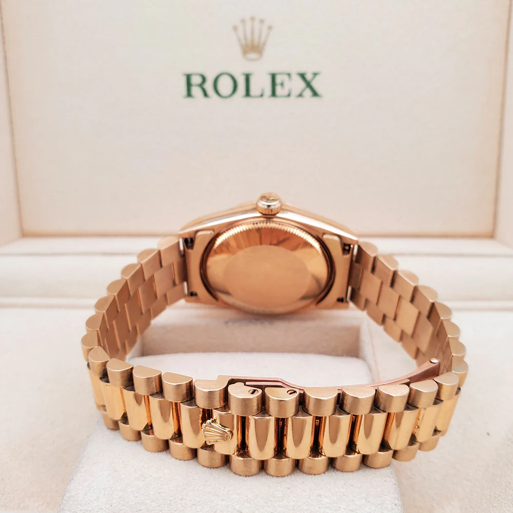 Rolex President Datejust 31mm Factory Champagne Diamond Dial Yellow Gold 68278 Watch Box Papers - Image 5