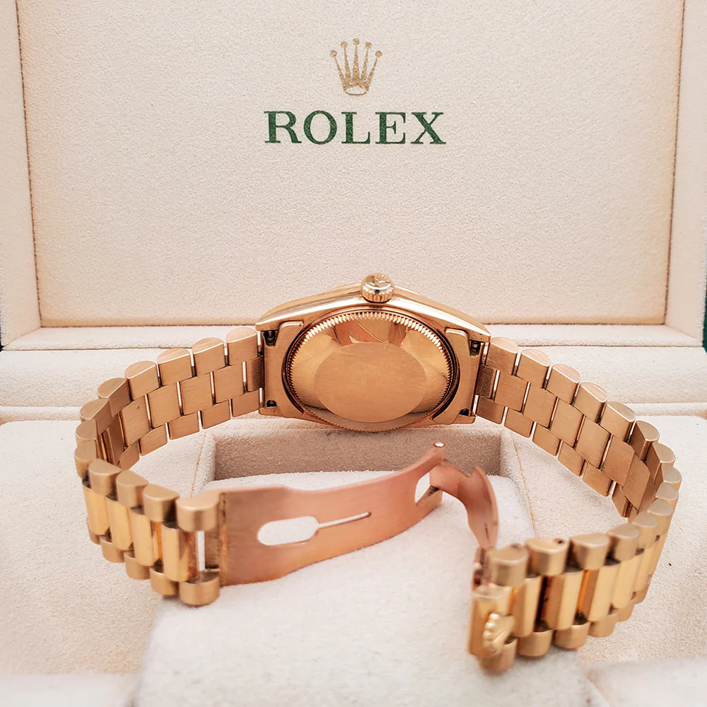Rolex President Datejust 31mm Factory Champagne Diamond Dial Yellow Gold 68278 Watch Box Papers - Image 6